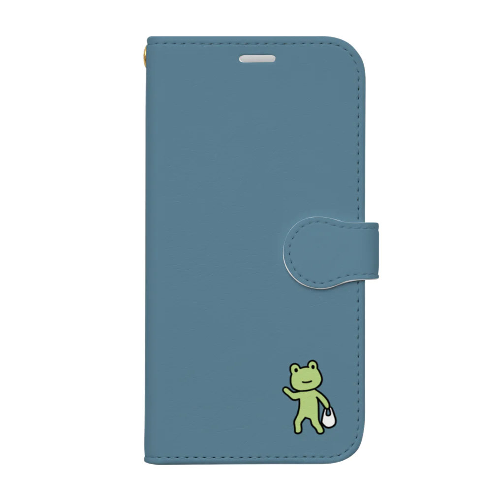 まどさん屋の買い物から帰ってきたカエル Book-Style Smartphone Case