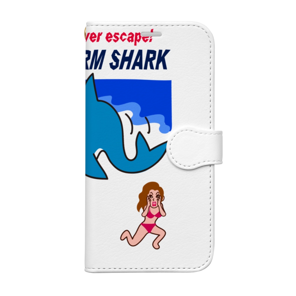 キッズモード某の恐怖！シャクトリシャーク Book-Style Smartphone Case