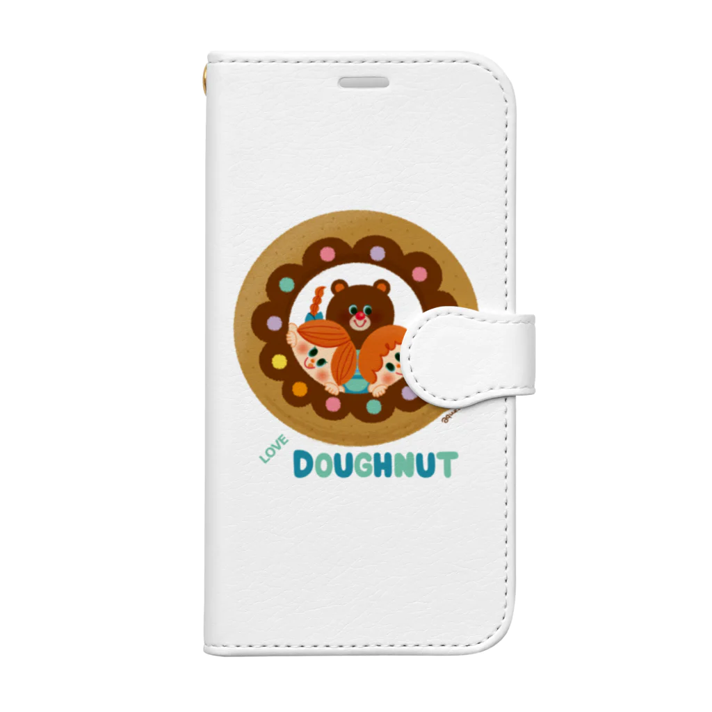 あくざわめぐみSHOPのDOUGHNUT 手帳型スマホケース