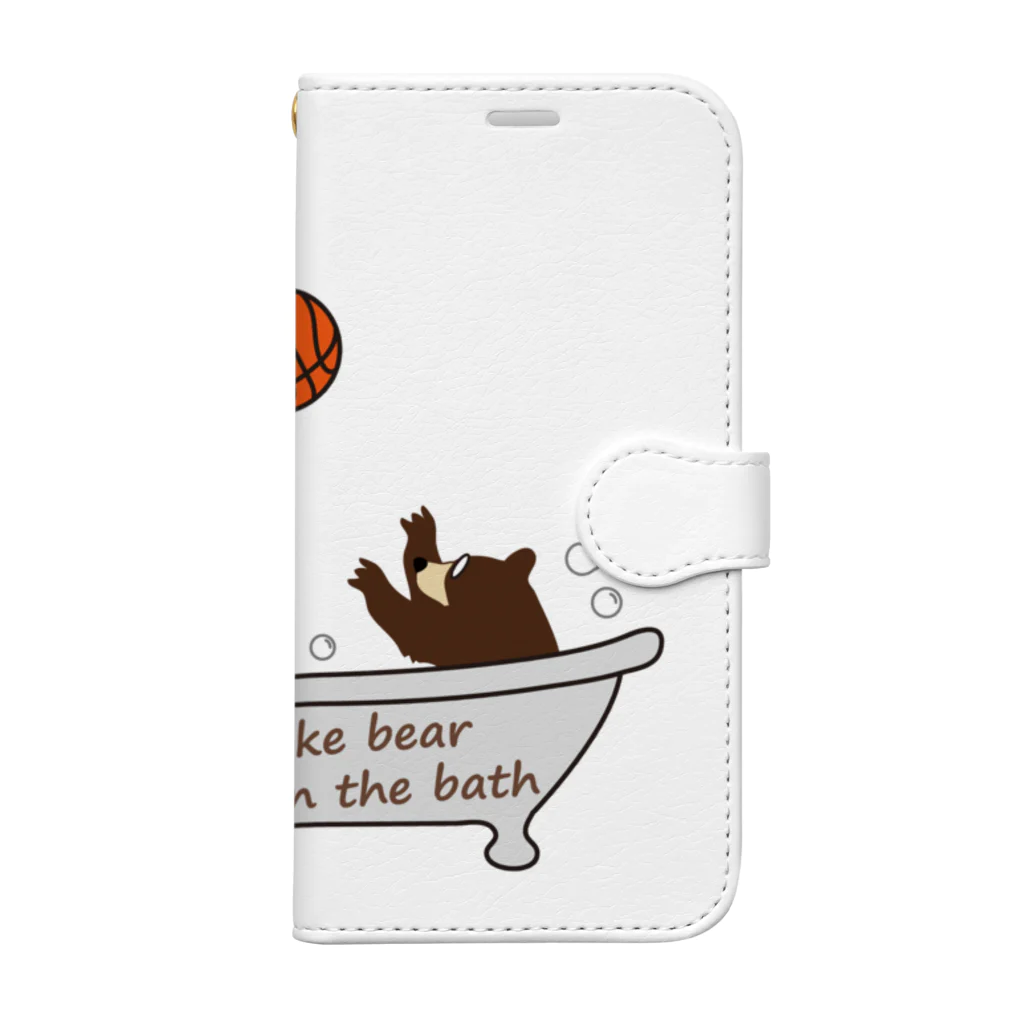 キッズモード某のバスケベアーインザバス Book-Style Smartphone Case