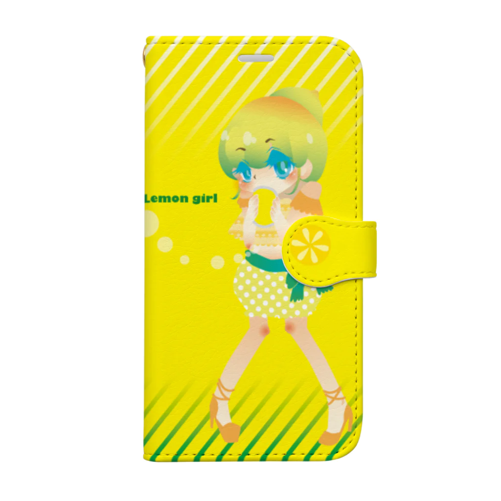 moctaaのLemon girl Book-Style Smartphone Case