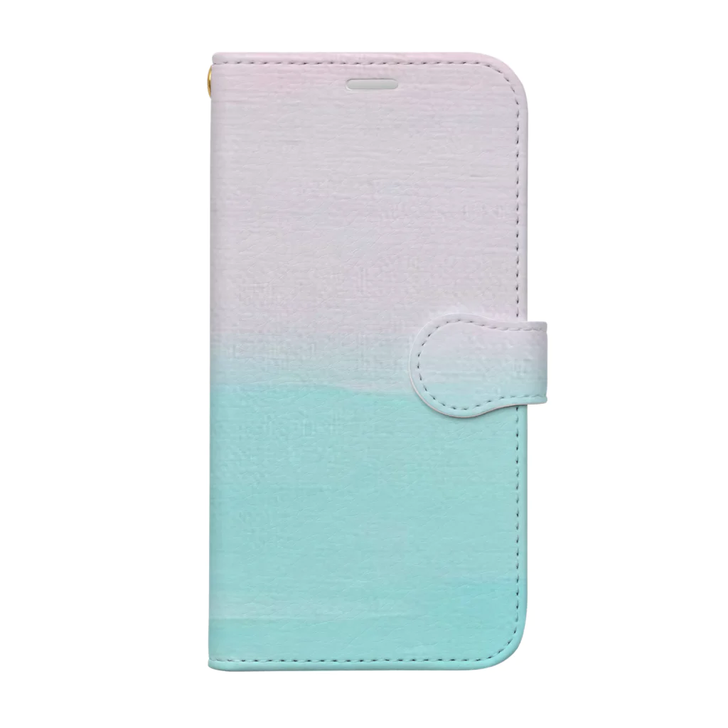 海と空のほんわかタイムの海と空のemelard pink Book-Style Smartphone Case