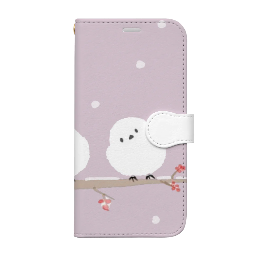 shiroi maru のshimaenaga -シマエナガ- Book-Style Smartphone Case