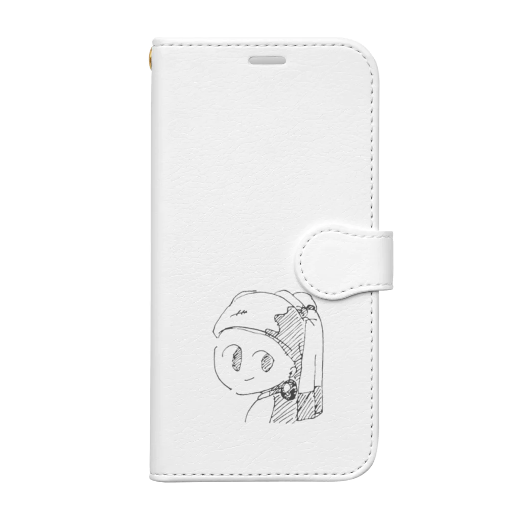 カメモトのターバンと耳飾りのあの子 Book-Style Smartphone Case