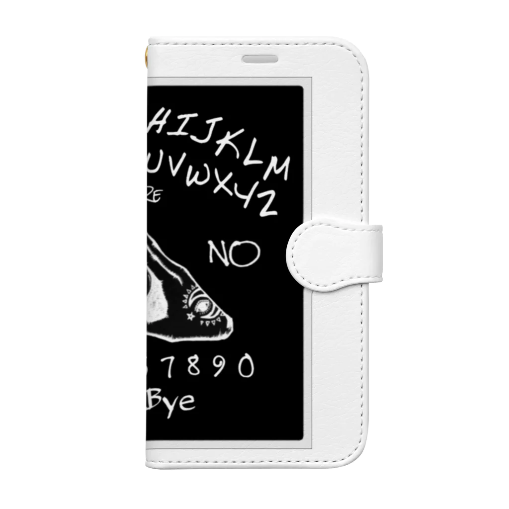 SumiReのウィジャボード　Ouija　黒 手帳型スマホケース