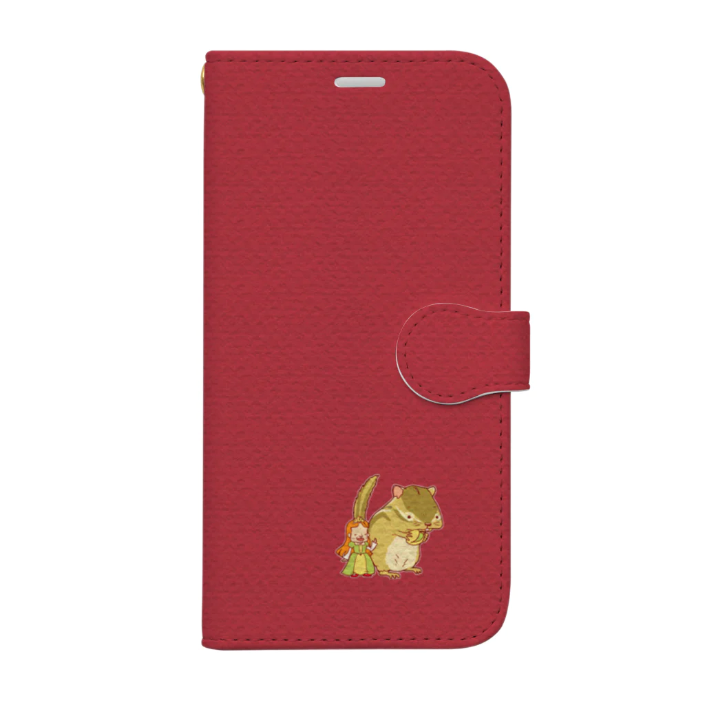 sasabayashi8のフェレットと幸せ王子 絵本風iPhone12 手帳型スマホケース