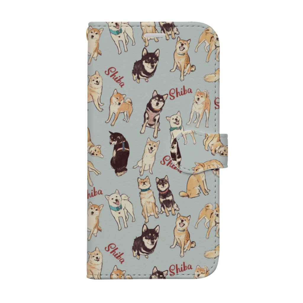 M. エムドットのうちの子を探せ／柴犬 Book-Style Smartphone Case