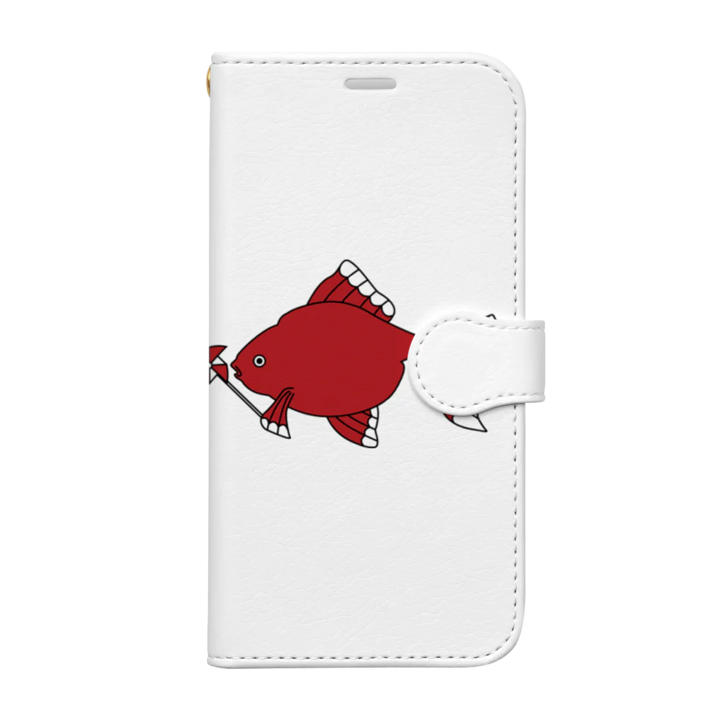 Amiの風車赤金魚 Book-Style Smartphone Case