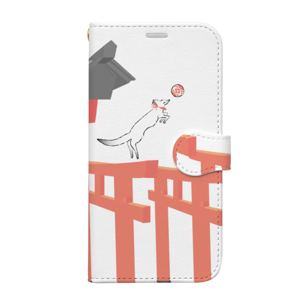 Amiの狐の手毬唄-鳥居- Book-Style Smartphone Case