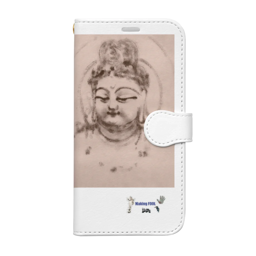 Making FOOLの五百幼童経の世界 仏画：Buddha A3-1 001 MF 手帳型スマホケース