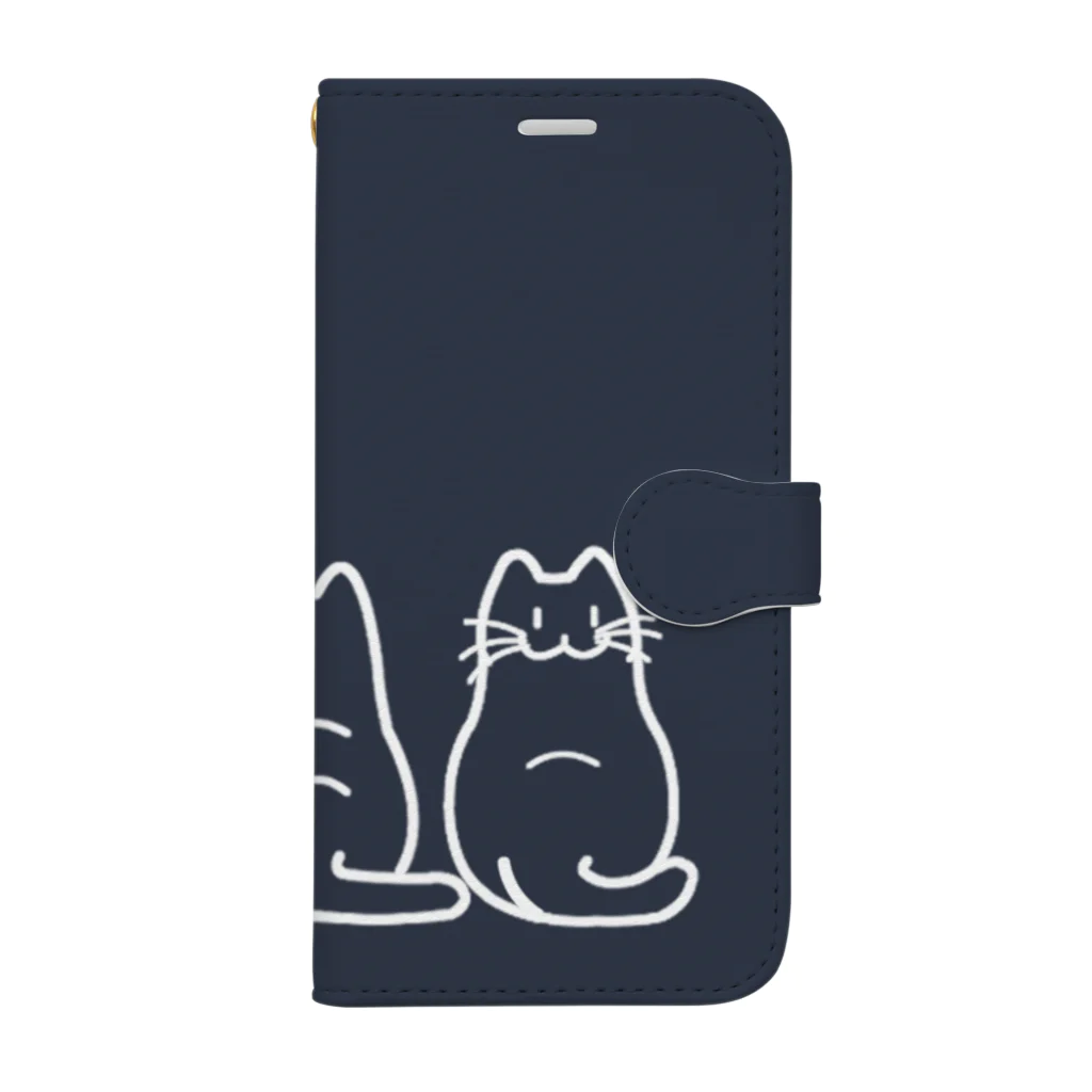 にゃんたまごのにゃんこたちの背中 Book-Style Smartphone Case