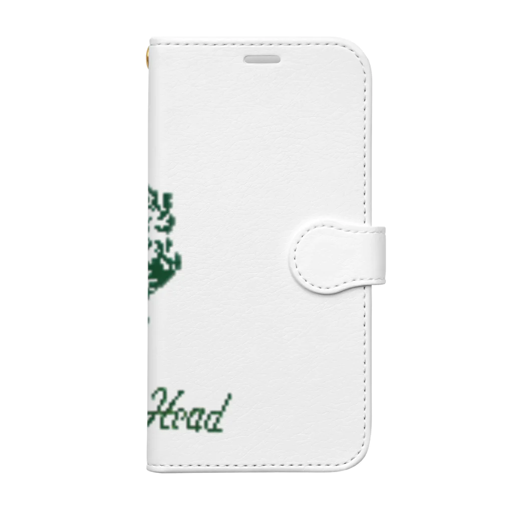 粋屋の💚レトロ風プリント💚    pod head girl シリーズ Book-Style Smartphone Case