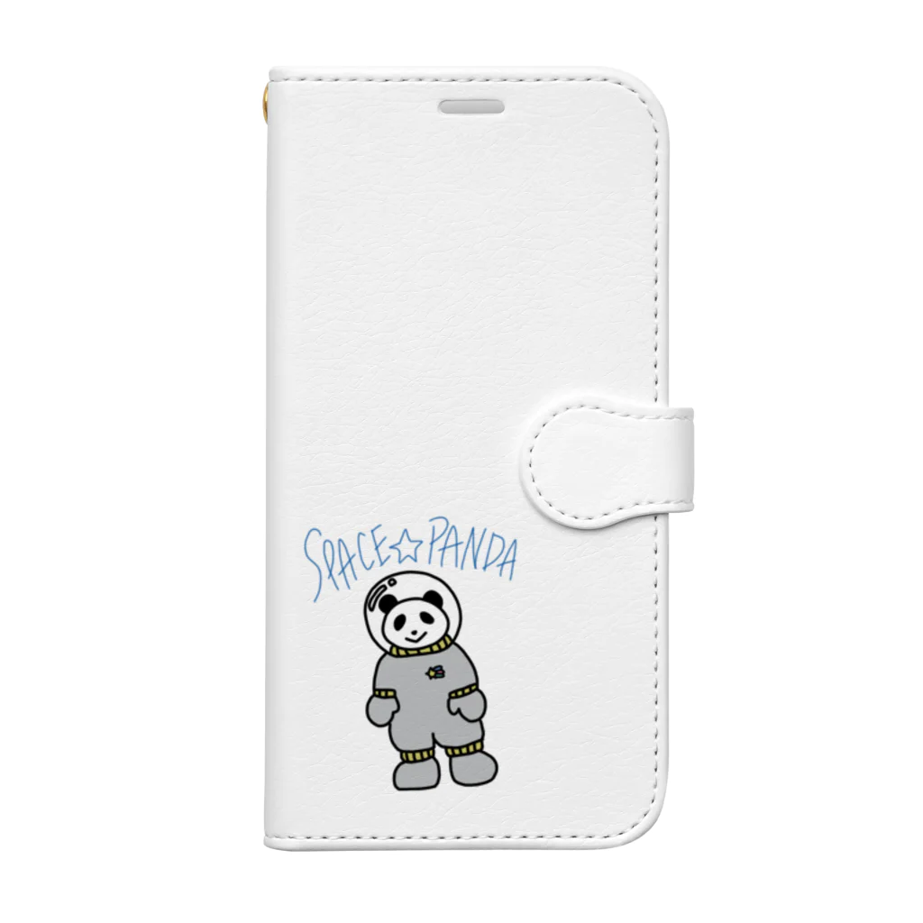 ★Panda Cafe★のスペースパンダ★宇宙パンダ SPACE PANDA CAFE Book-Style Smartphone Case