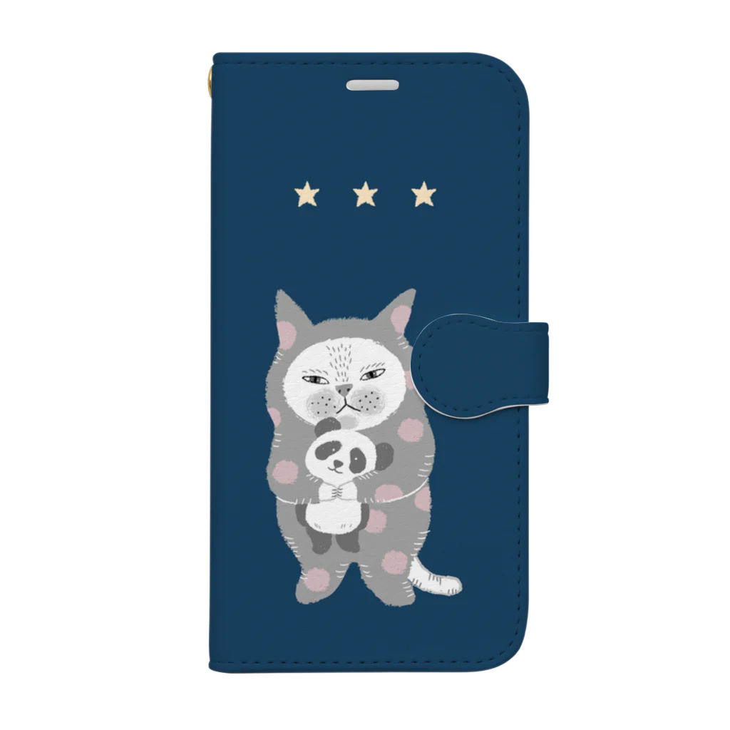 多分ねこのぎゅっとする猫(アスター) Book-Style Smartphone Case