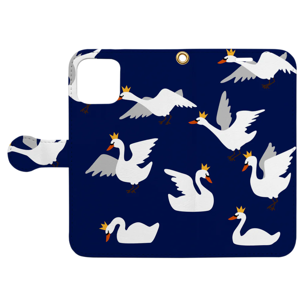 Amiの白鳥の王子  Book-Style Smartphone Case:Opened (outside)