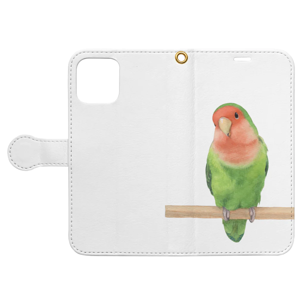 TeaDrop.Cのコザクラインコ Book-Style Smartphone Case:Opened (outside)