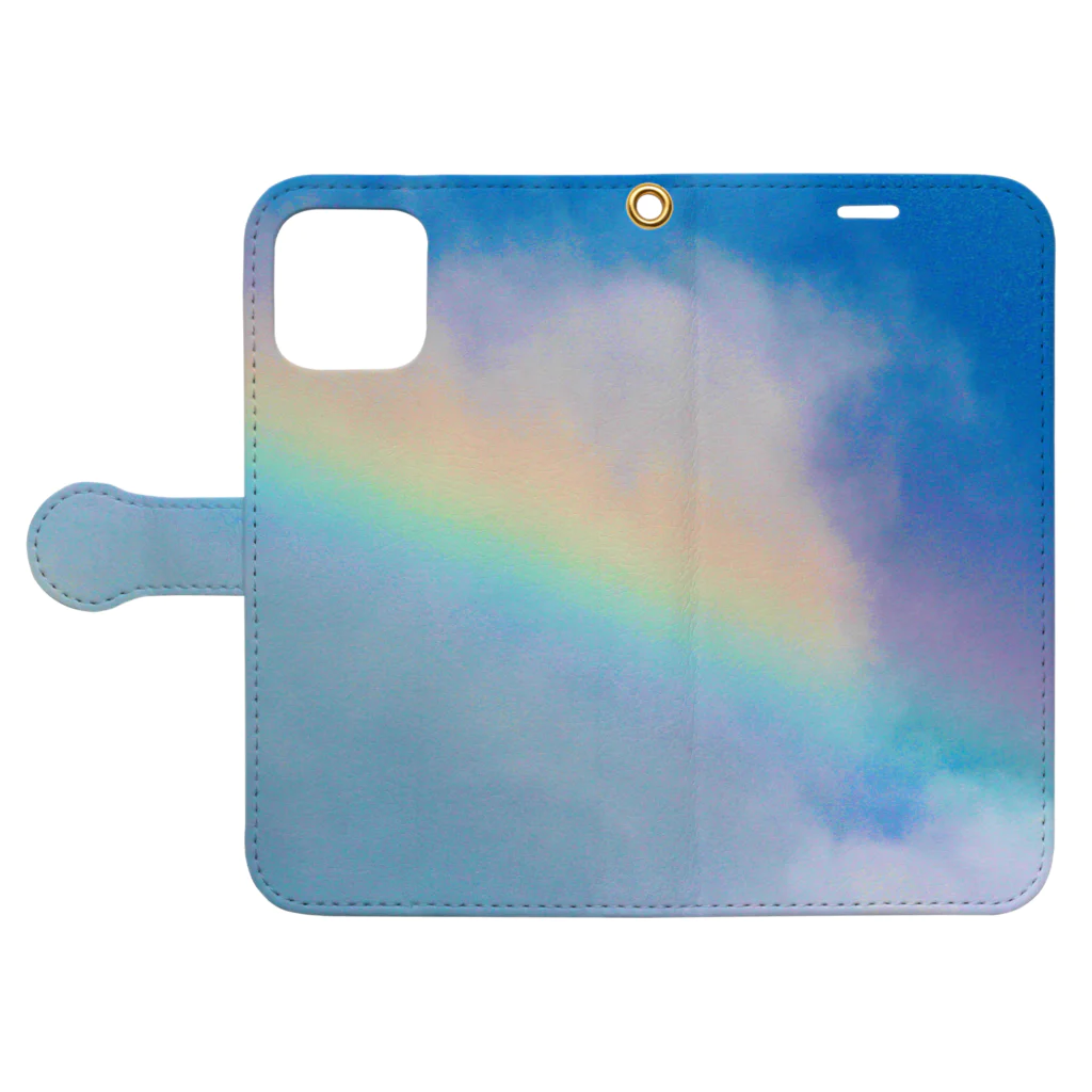 mizuphoto galleryのRainbow carrying happiness Book-Style Smartphone Case:Opened (outside)