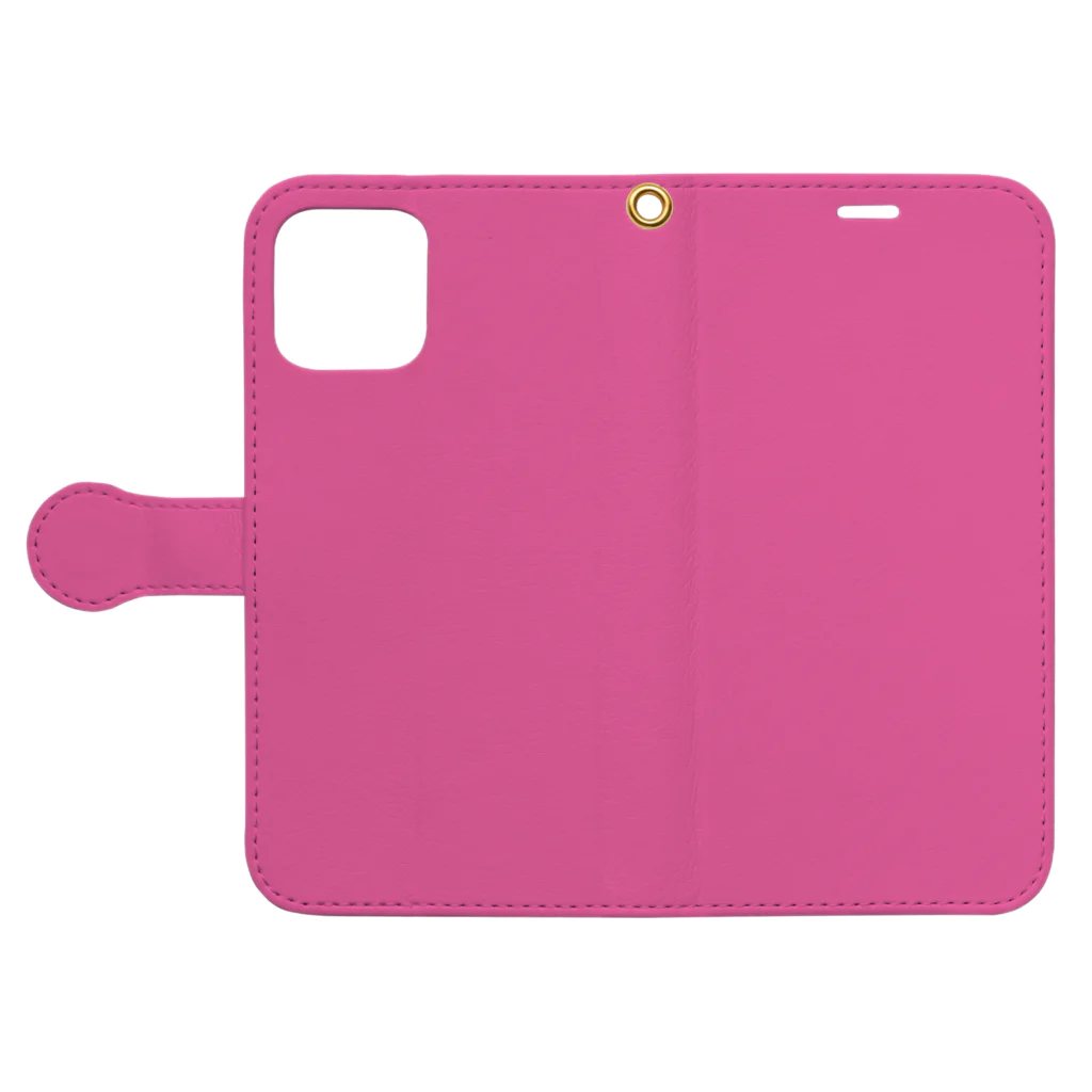 Teatime ティータイムのPINK CUBE BOX ピンクキューブ  Book-Style Smartphone Case:Opened (outside)