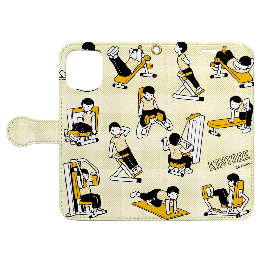 小川かりんの筋トレしよ！ Book-Style Smartphone Case:Opened (outside)