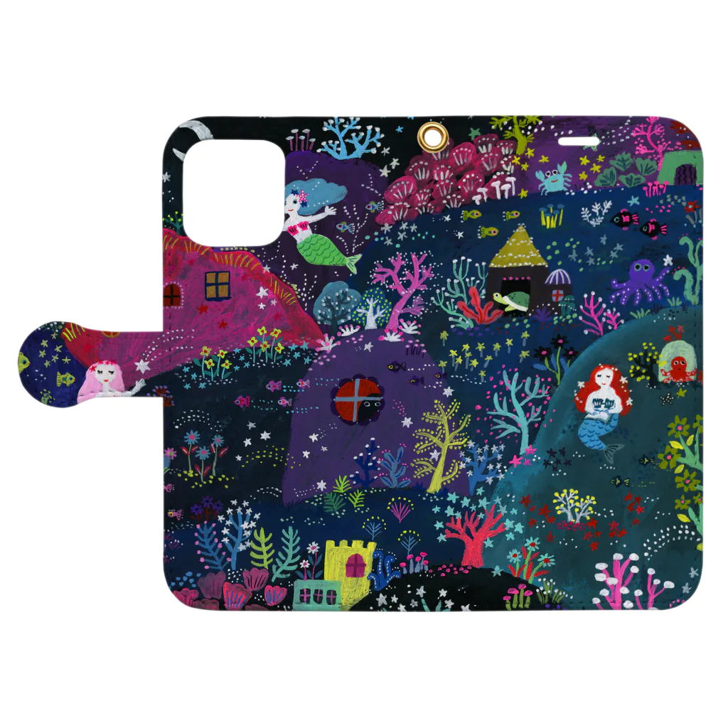 YUMIKITAGISHIの人魚のよる Book-Style Smartphone Case:Opened (outside)