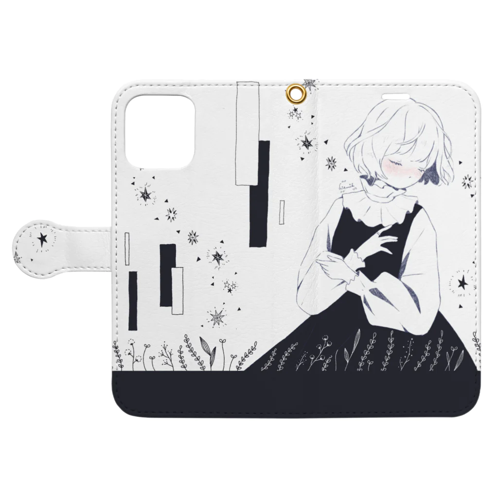 m_matsurikaの星の輝き Book-Style Smartphone Case:Opened (outside)