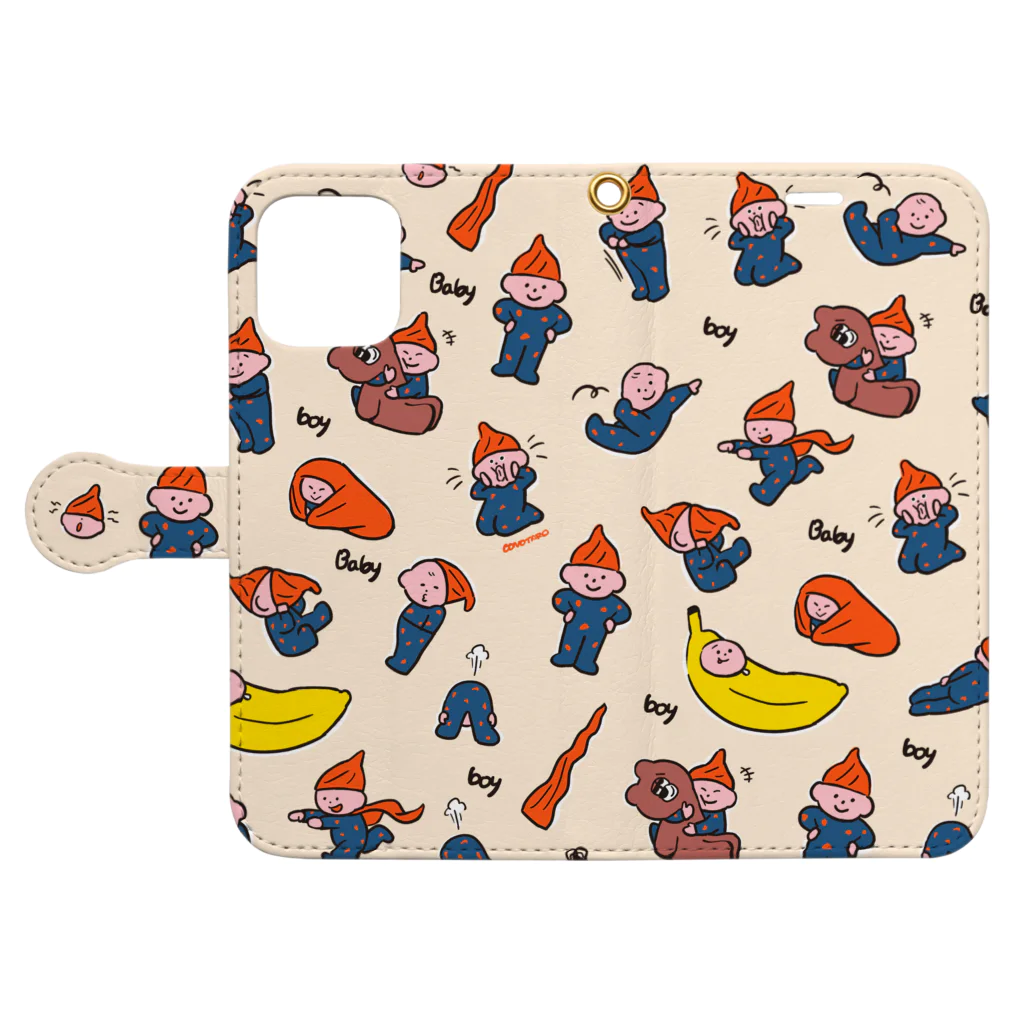 たろう(な気分)屋さんのBaby boy Book-Style Smartphone Case:Opened (outside)