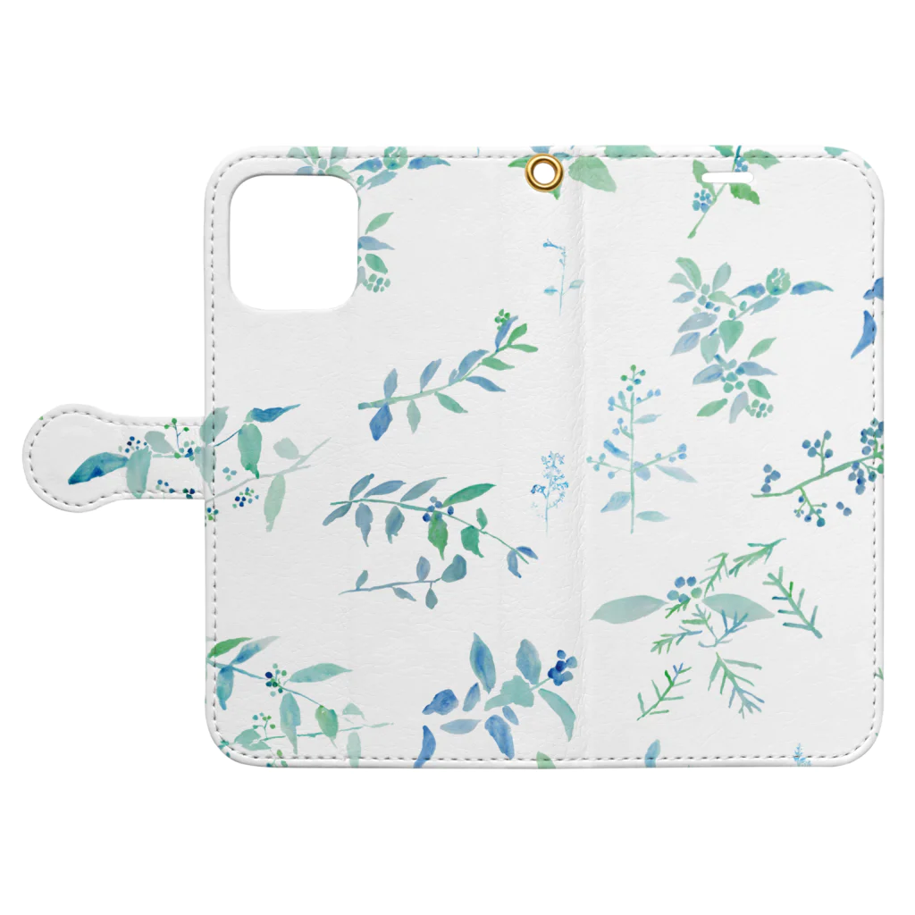 Canako Inoueの春を待つ white Book-Style Smartphone Case:Opened (outside)