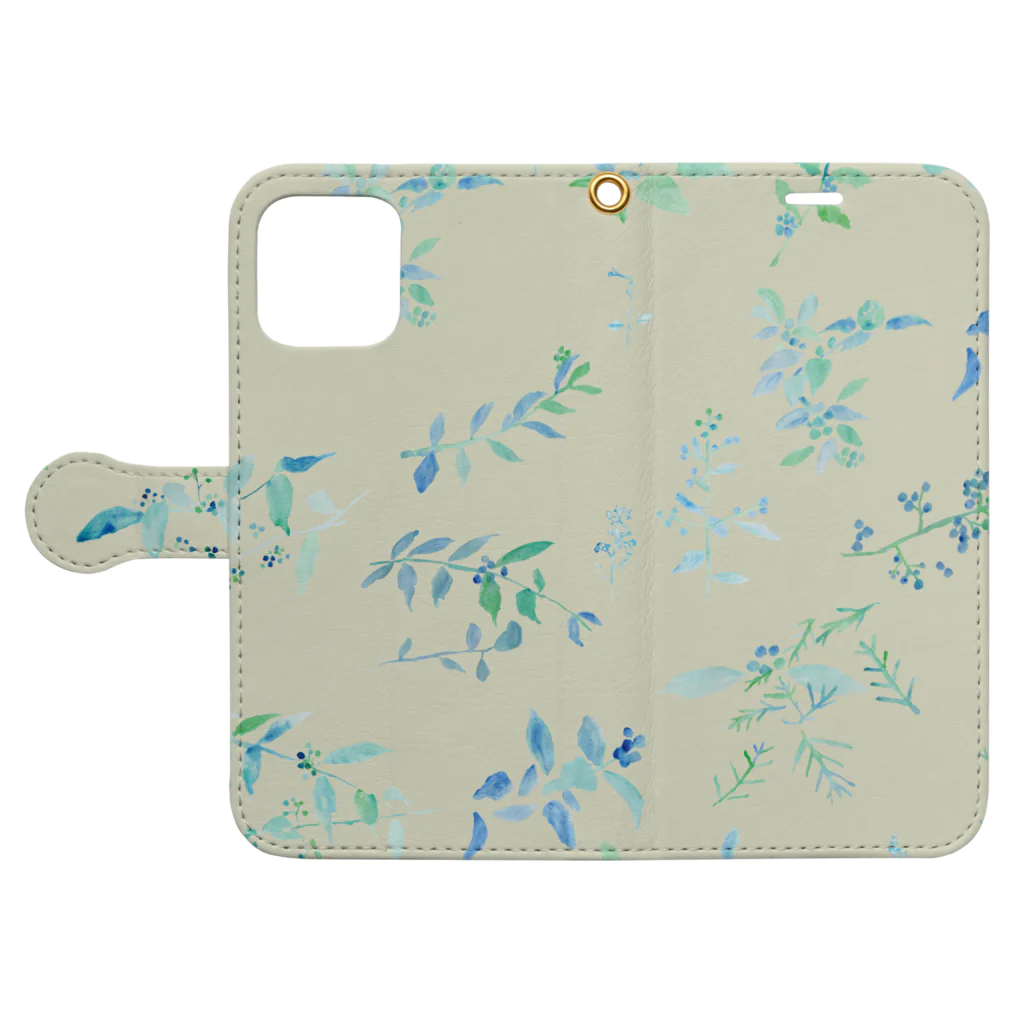 Canako Inoueの春を待つ ivory Book-Style Smartphone Case:Opened (outside)