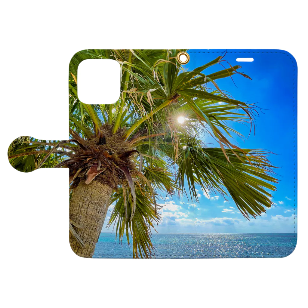 mizuphoto galleryの Tropical breeze 手帳型スマホケースを開いた場合(外側)