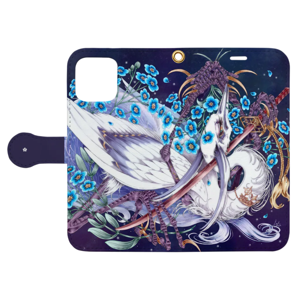 St.MariaのiPhone12/12Pro【Sylvatica】 Book-Style Smartphone Case:Opened (outside)