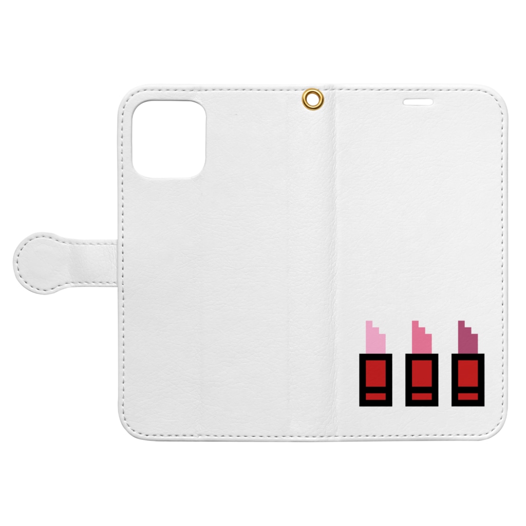kanamaru14の口紅 Book-Style Smartphone Case:Opened (outside)