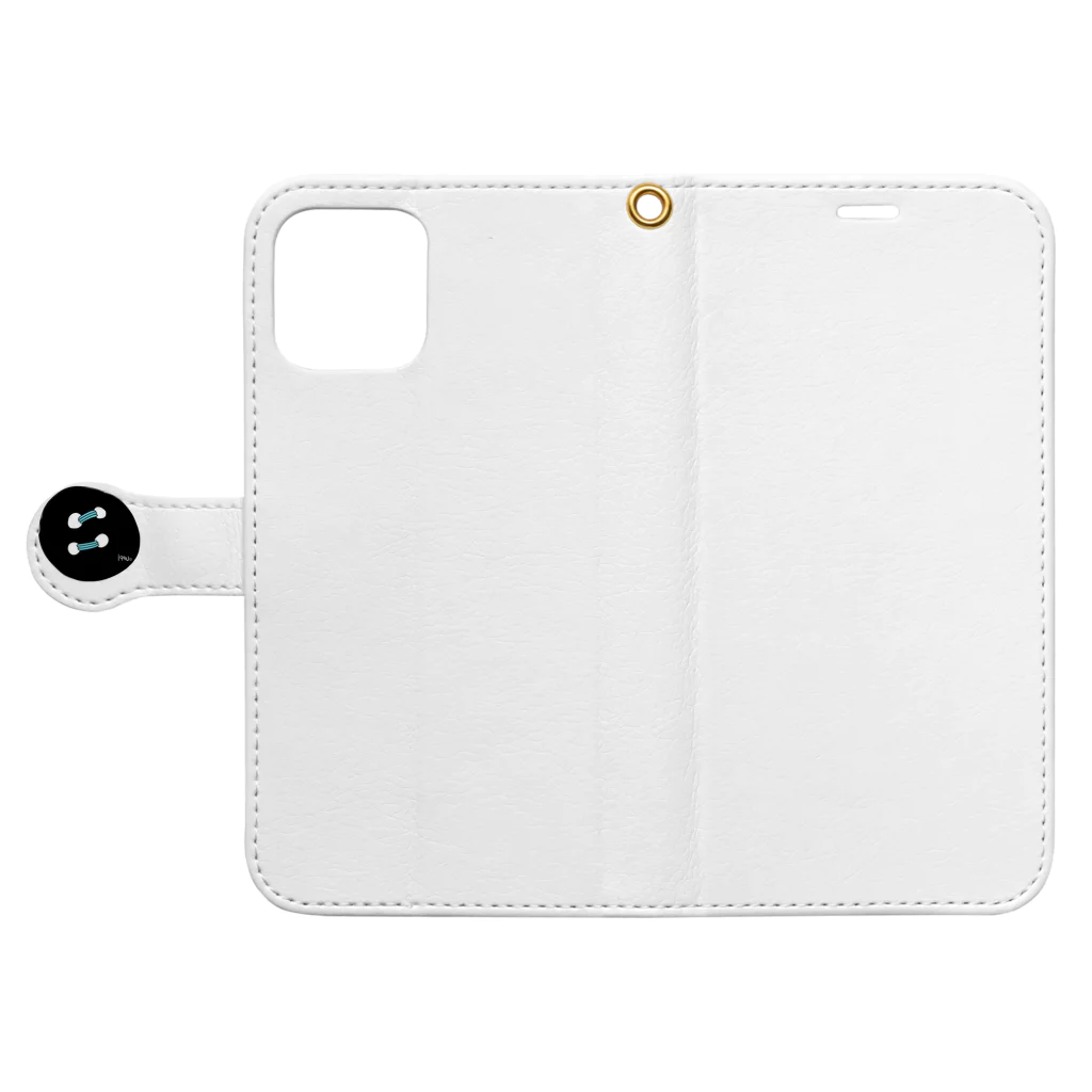 iqquのbuttonスマホケース by iqqu〈イッキュウ〉 Book-Style Smartphone Case:Opened (outside)