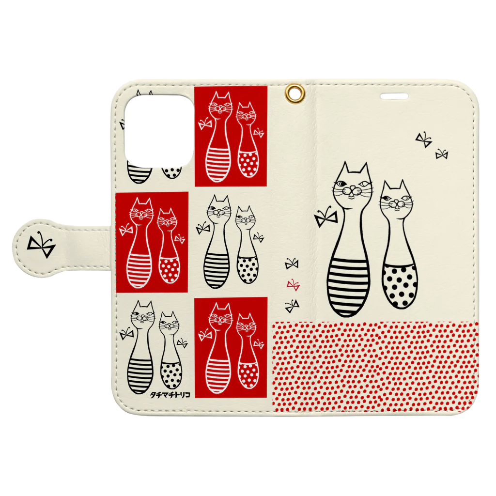 タチマチトリコの美猫様　レトロチック　2 Book-Style Smartphone Case:Opened (outside)