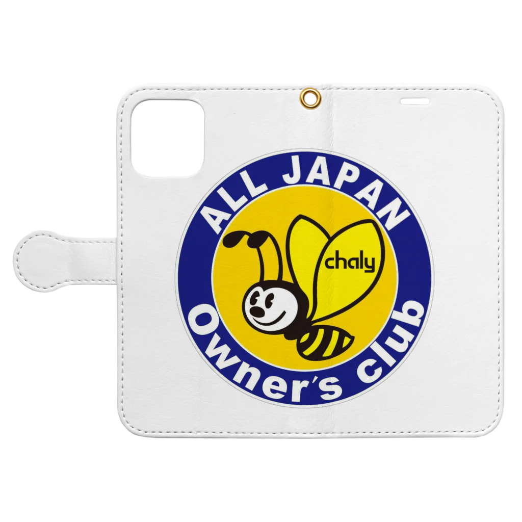 Miyano_Worksの4mini ALL JAPAN Chaly owner's CLUB シリーズ Book-Style Smartphone Case:Opened (outside)