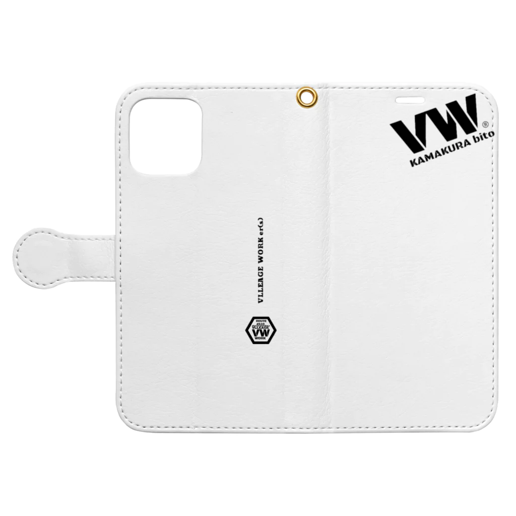 VW ヴレッジワーカー(ズ)　湘南鎌倉基地のVWケータイカバー伝説 Book-Style Smartphone Case:Opened (outside)