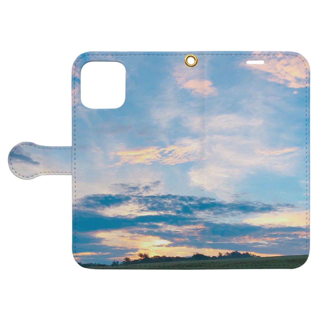 Aloha Blue SkyのSunrise Book-Style Smartphone Case:Opened (outside)