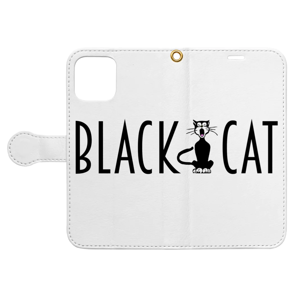 JOKERS FACTORYのBLACK CAT Book-Style Smartphone Case:Opened (outside)