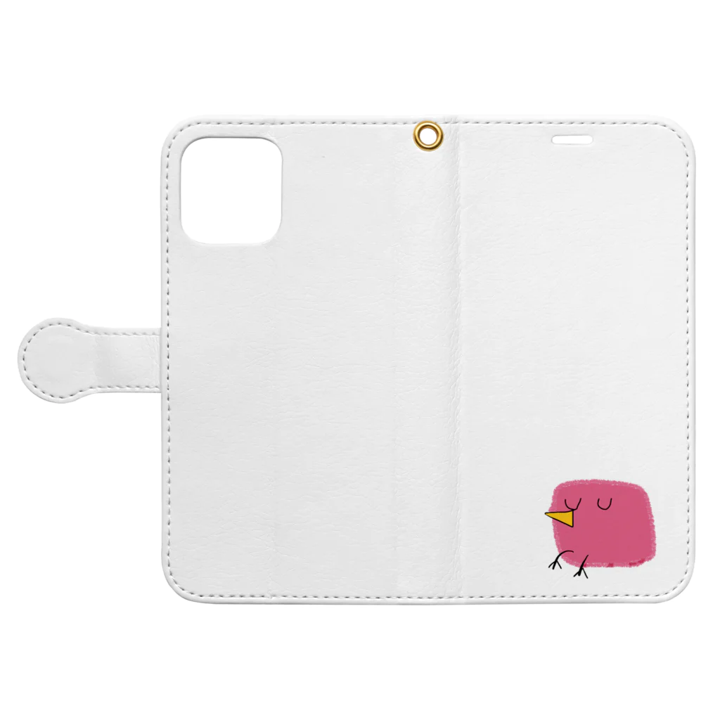  moonさんのおねむさん Book-Style Smartphone Case:Opened (outside)