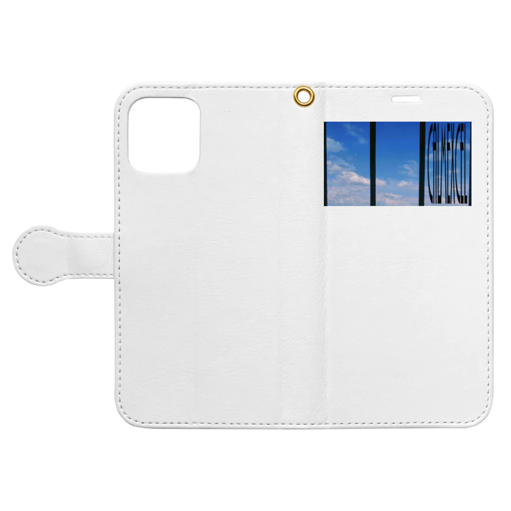 CalmExcelのsky Book-Style Smartphone Case:Opened (outside)
