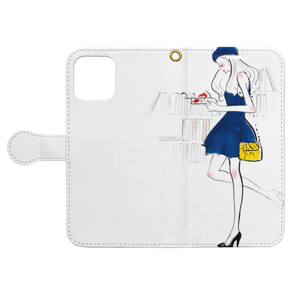 Jojo Yan | A Fashion Illustratorのこの本が好き Book-Style Smartphone Case:Opened (outside)