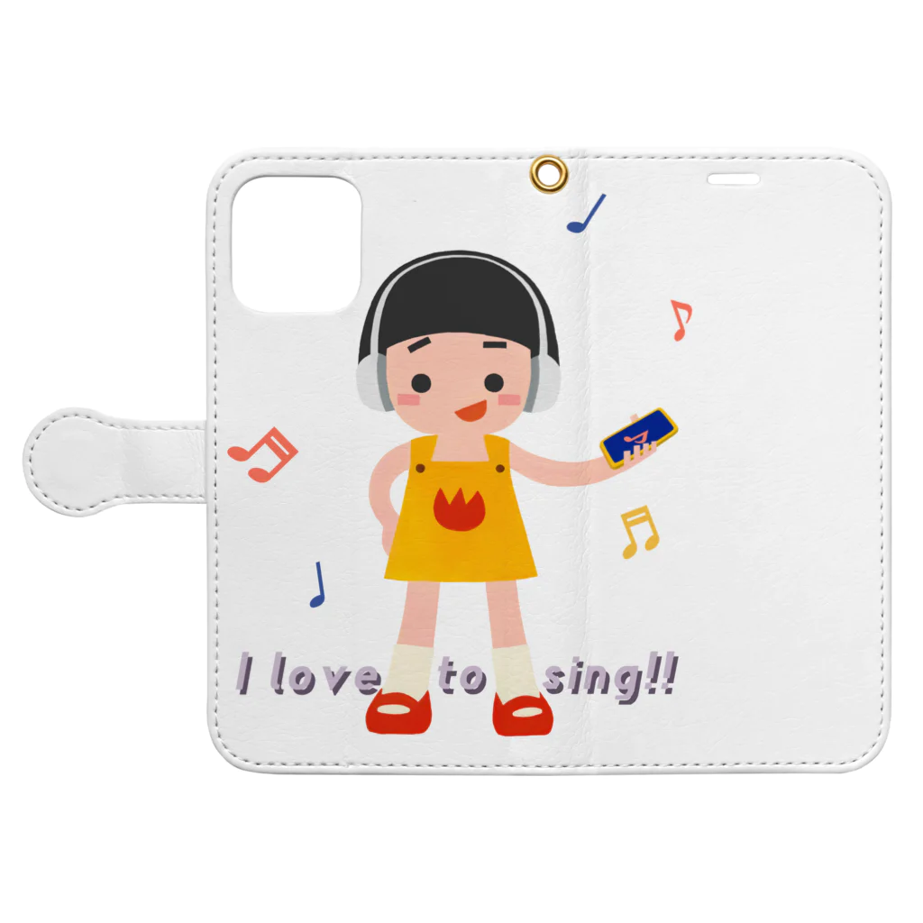 SU-KUのららら！ Book-Style Smartphone Case:Opened (outside)