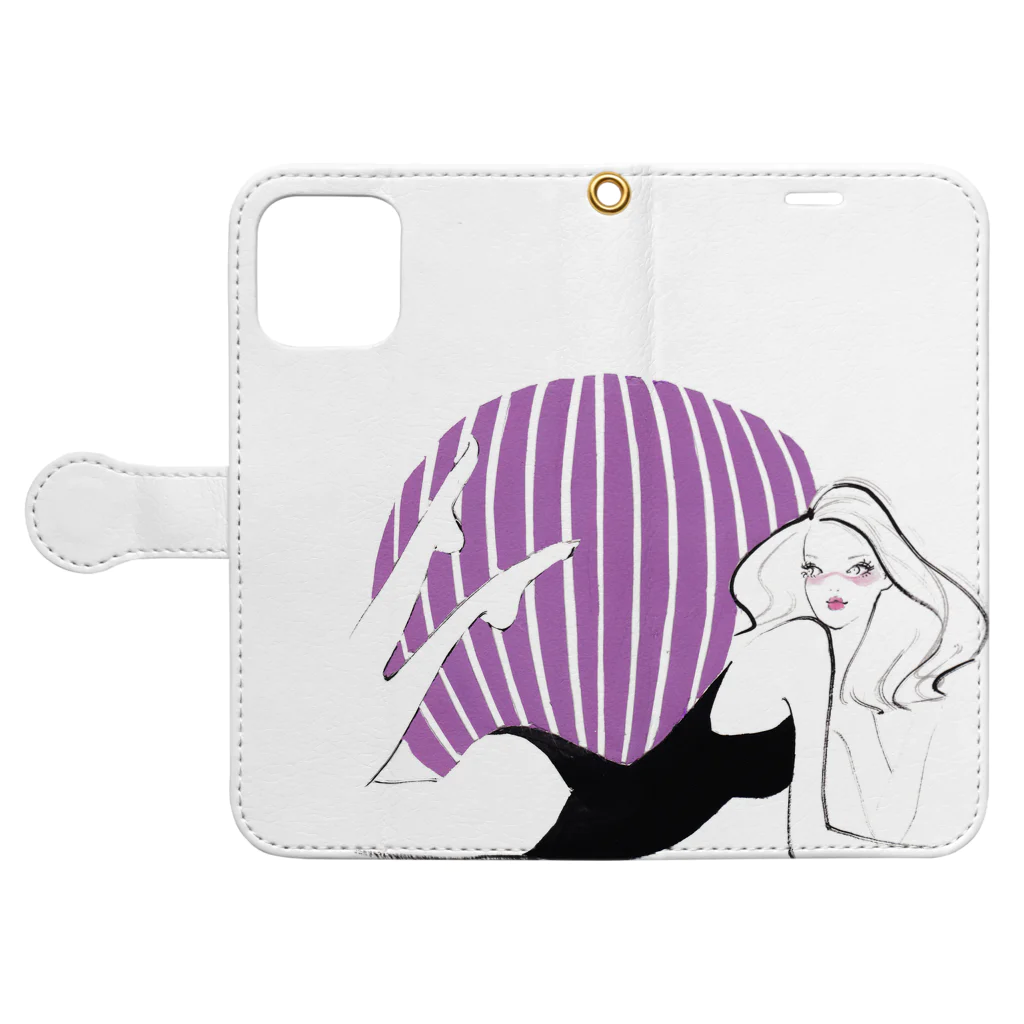 Jojo Yan | A Fashion Illustratorのバランスボール Book-Style Smartphone Case:Opened (outside)