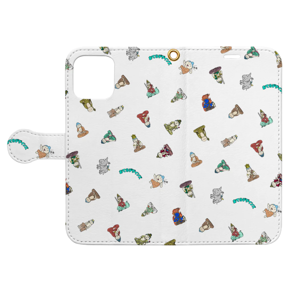 おてらデザインズの十三仏 Book-Style Smartphone Case:Opened (outside)