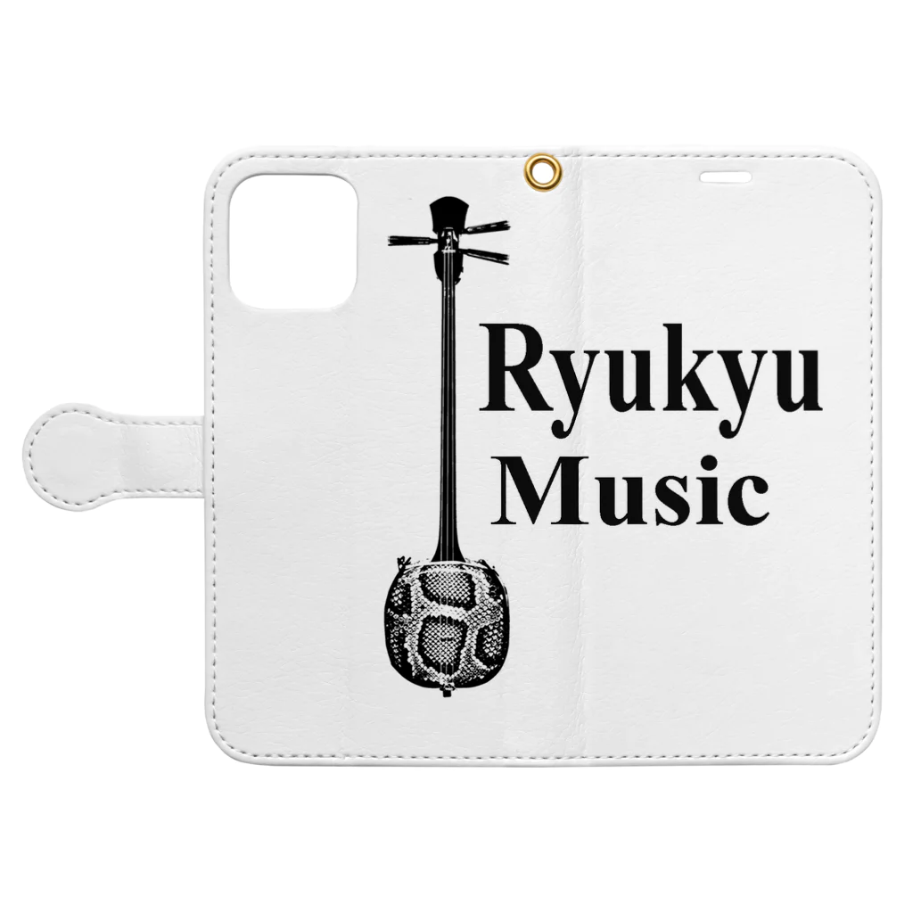 YOSASOUのRyukyuMusic Book-Style Smartphone Case:Opened (outside)