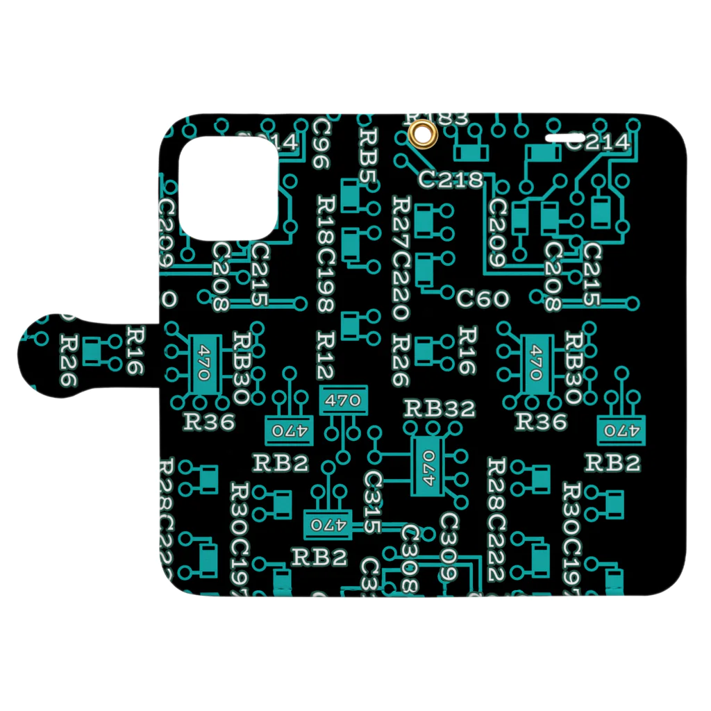 CARPE DIEMの基盤 Book-Style Smartphone Case:Opened (outside)