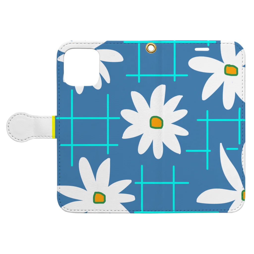 inko andの・ flower・ Book-Style Smartphone Case:Opened (outside)