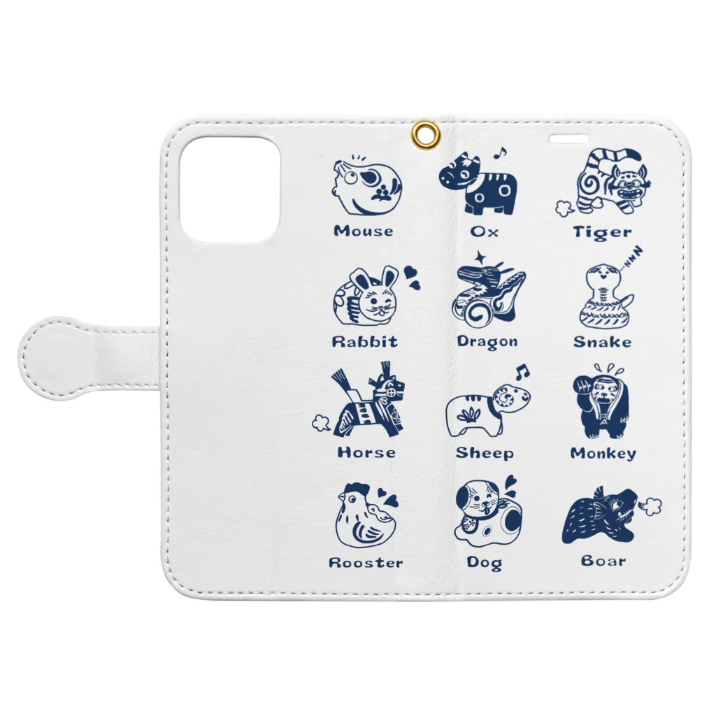 SU-KUのThe Zodiac of Fukushima Book-Style Smartphone Case:Opened (outside)