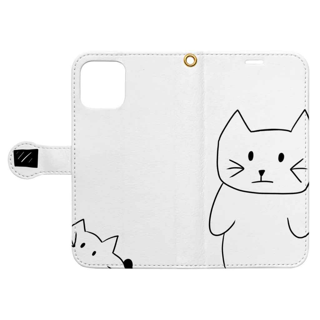 肉球の村。のカンネコ　13.12用 Book-Style Smartphone Case:Opened (outside)