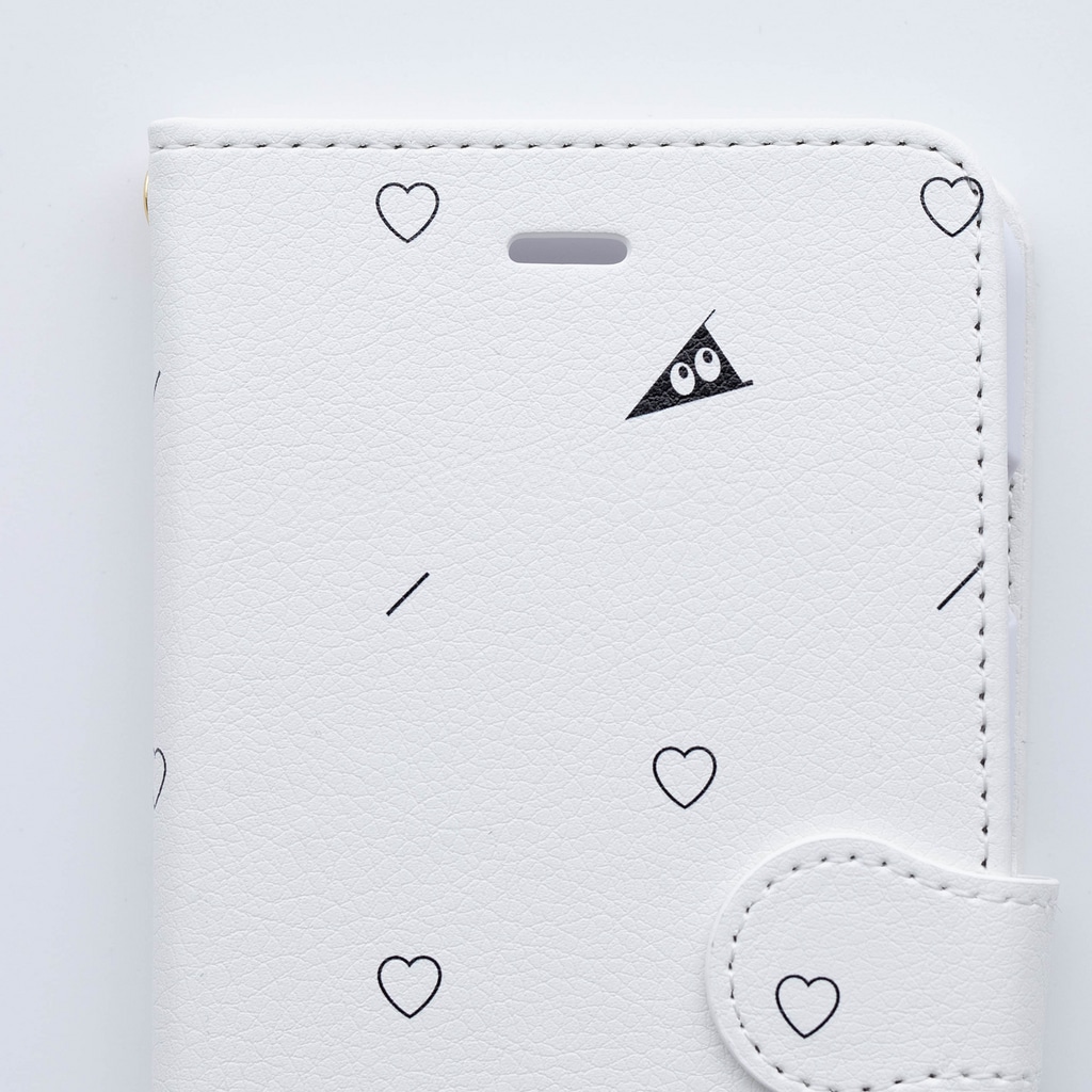 akane_art（茜音工房）のゆるチワワ（ポップ） Book-Style Smartphone Case :material(leather)