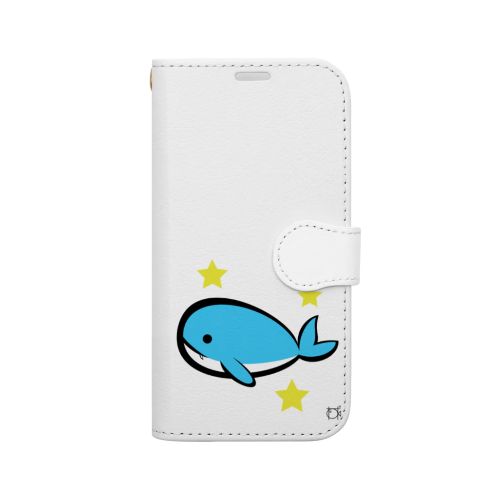 いわずもがな@デジタル切り絵師のそらとぶ　くじら Book-Style Smartphone Case